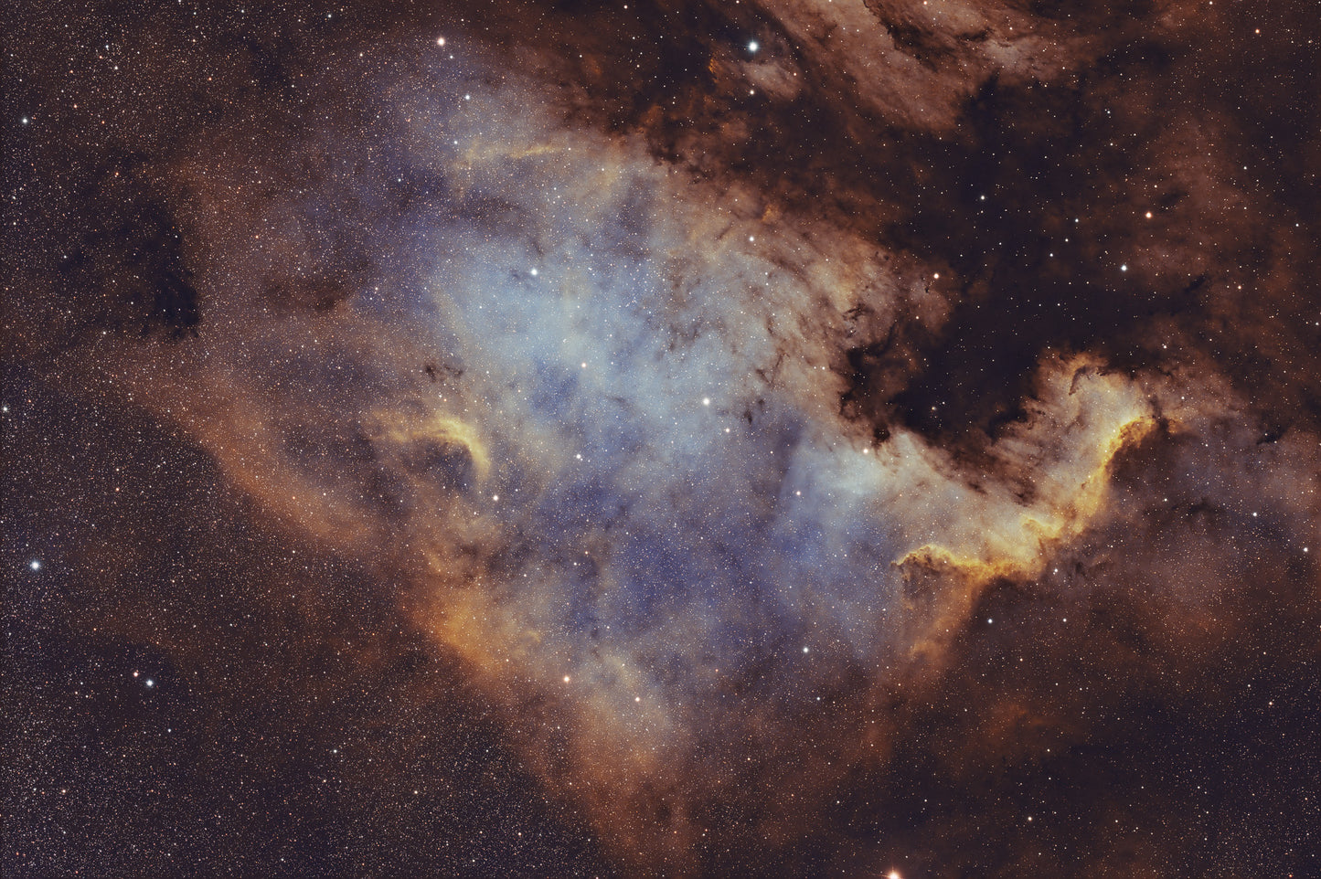 North America Nebula Hubble-Palette Canvas